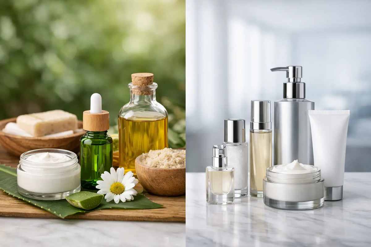Cosmetici biologici convenzionali a confronto